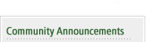 Community Announcement